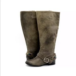 Lucky Brand Wide Calf Leather Knee High Boots